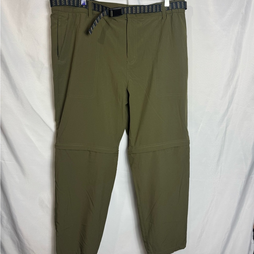 Gerry Mens Convertible Pants Sz 38x30 Relaxed Soft Shell Poly Blend Packable NWT